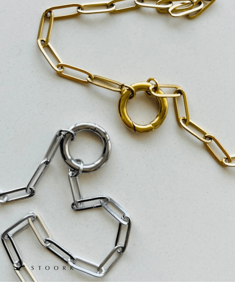 Circle Paperclip Chain Necklace - stoork
