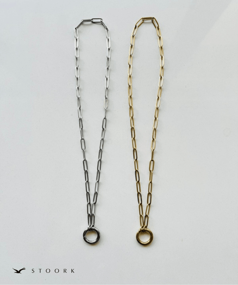 Circle Paperclip Chain Necklace - stoork