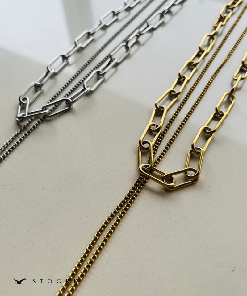 Circle Top Layered Necklace - stoork