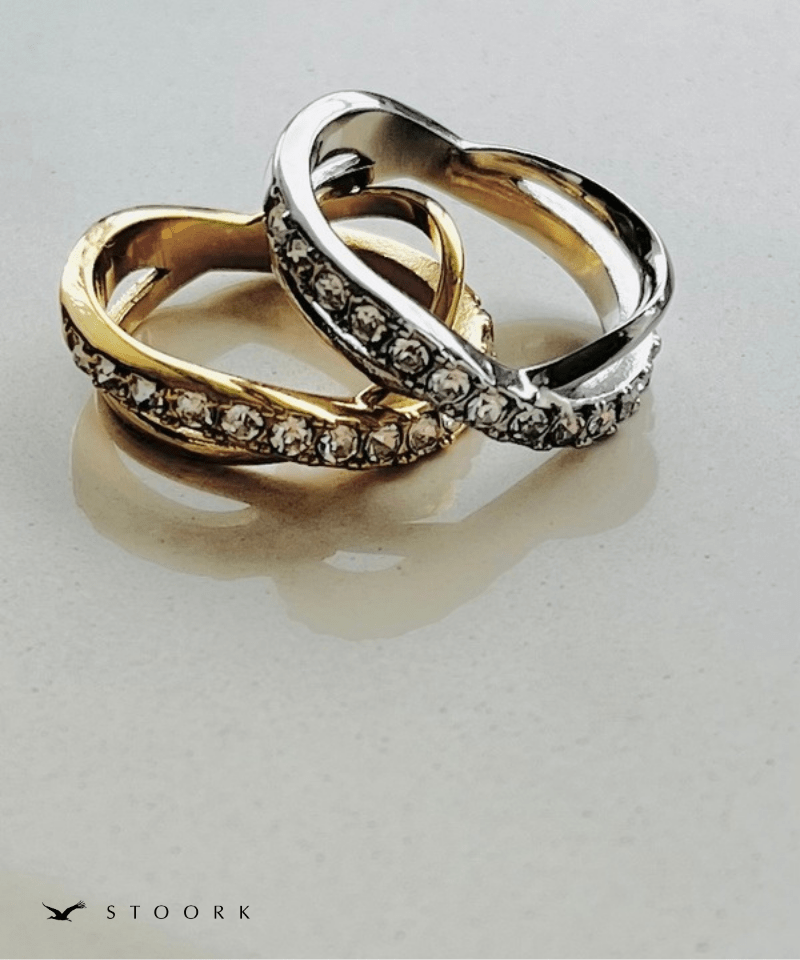 Cross Layer Stone Ring - stoork