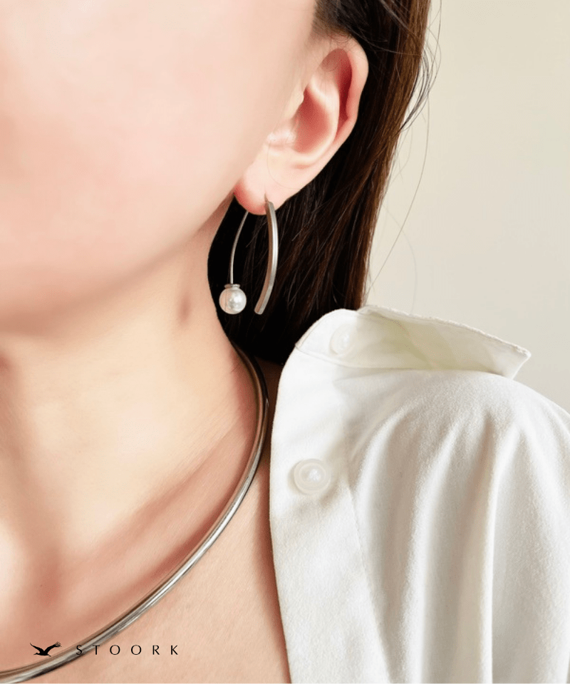 Curve Hook Pearl Pierce - stoork