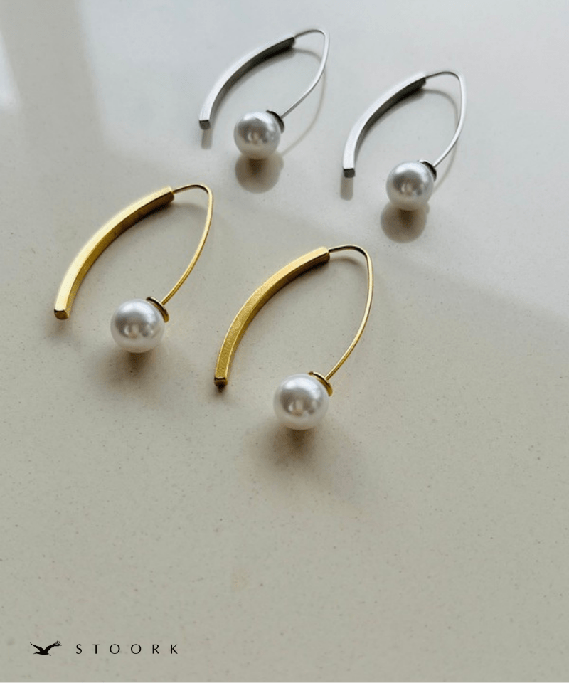 Curve Hook Pearl Pierce - stoork