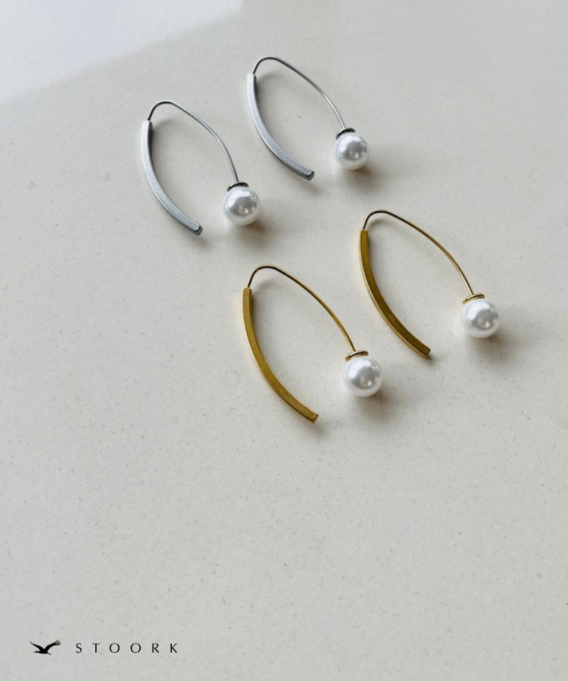 Curve Hook Pearl Pierce - stoork