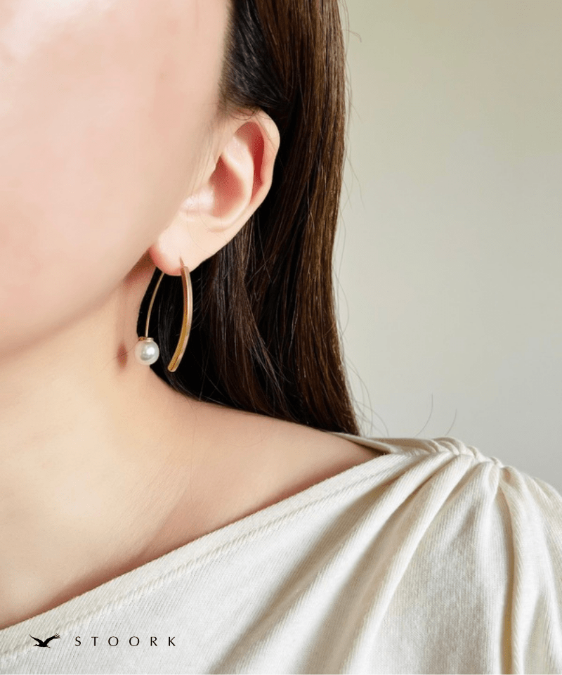 Curve Hook Pearl Pierce - stoork