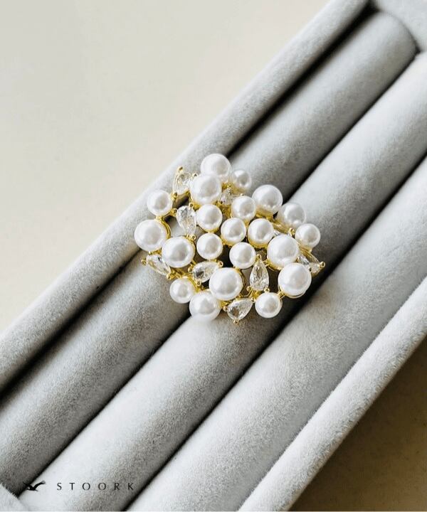 【再入荷】Volume Pearl Ring
