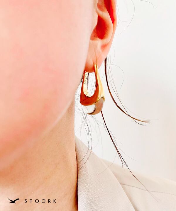 【再入荷】s925 Clear Metal Pierce