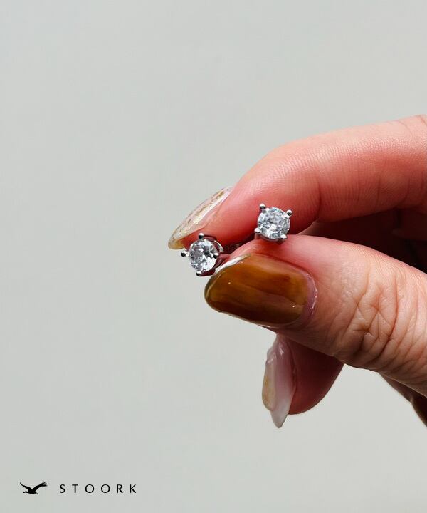 s925 Round Zircon Pierce
