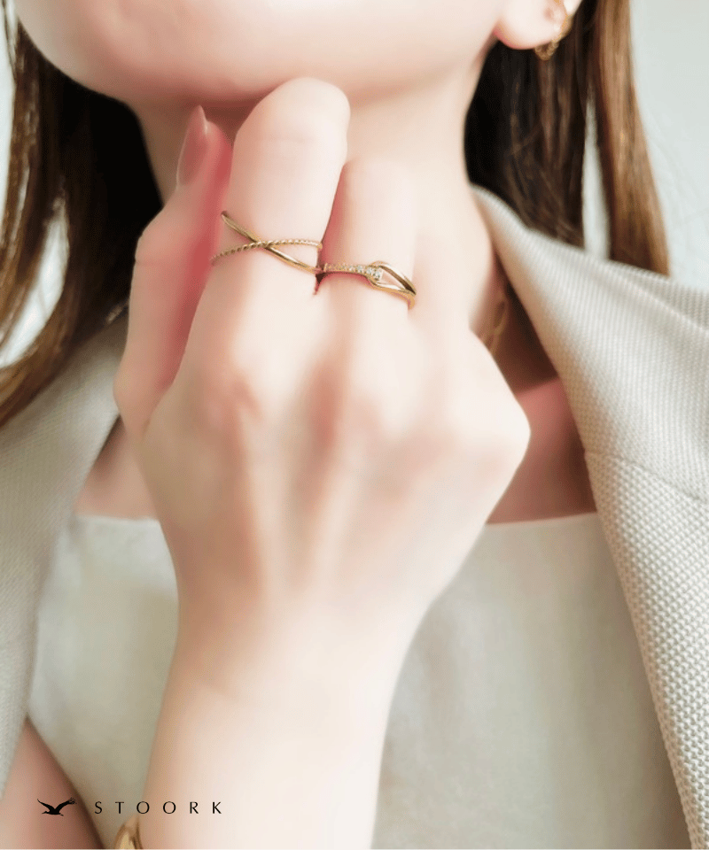 Delicate Double Ring - stoork