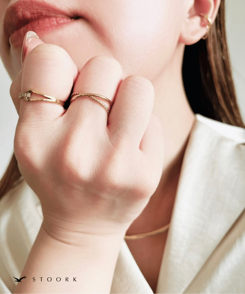 Delicate Double Ring - stoork