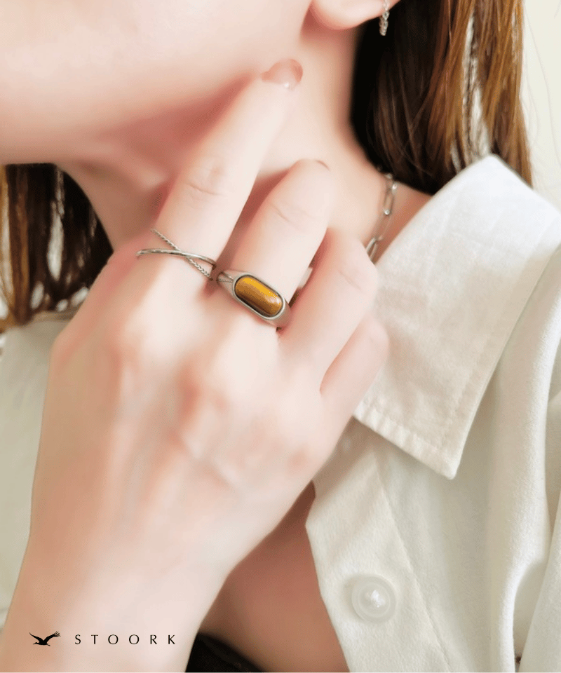 Delicate Double Ring - stoork