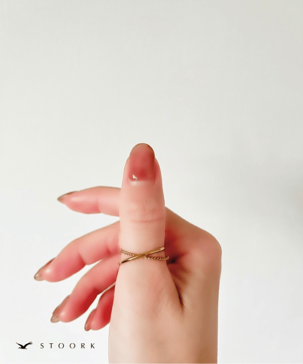 Delicate Double Ring - stoork