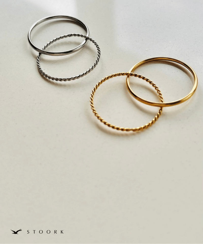 Delicate Double Ring - stoork