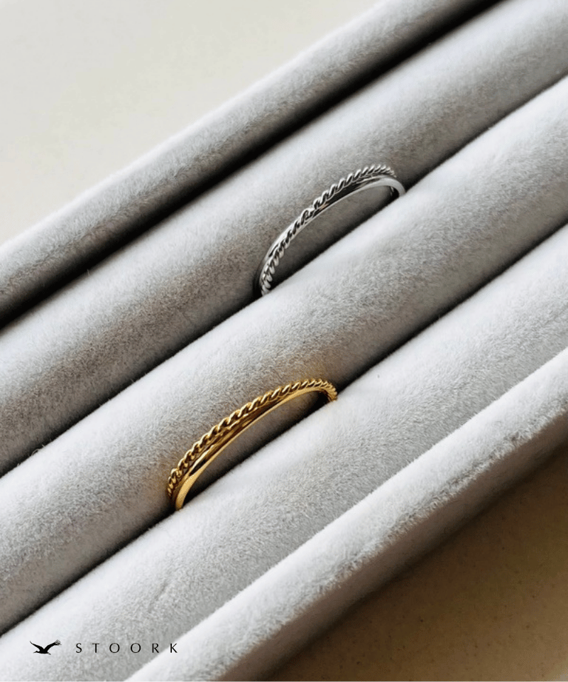 Delicate Double Ring - stoork