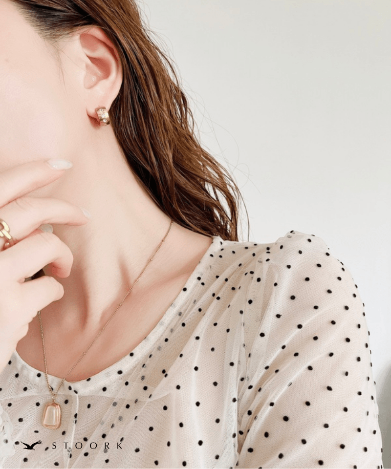 Dot Stone Hoop Pierce - stoork