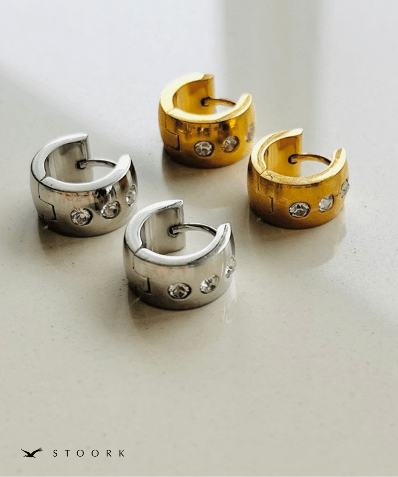 Dot Stone Hoop Pierce - stoork