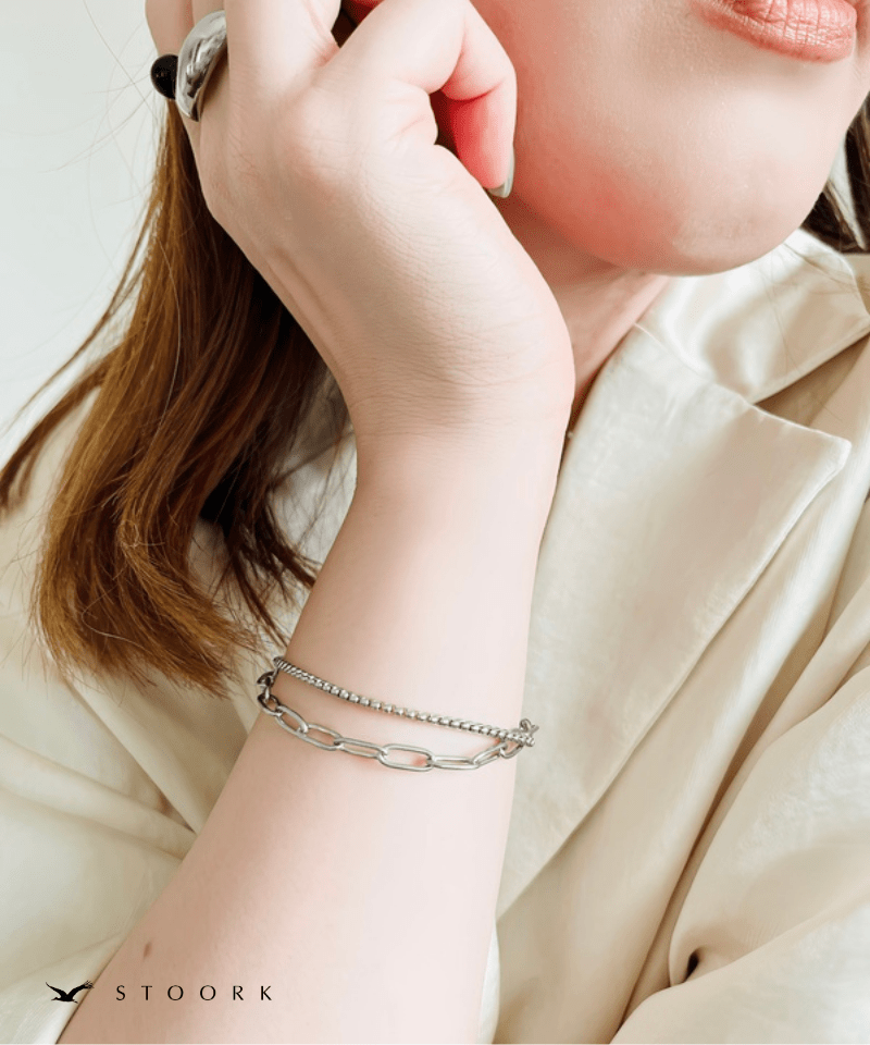 Double Chain Layered Bracelet - stoork