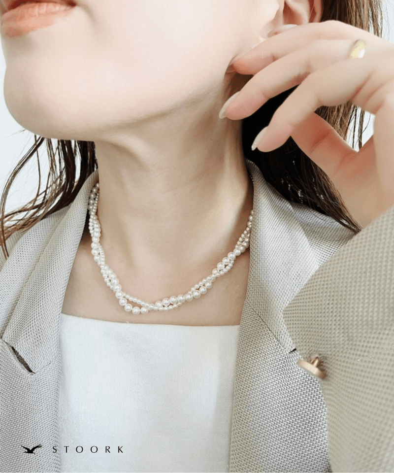 Double Layer Pearl Necklace - stoork