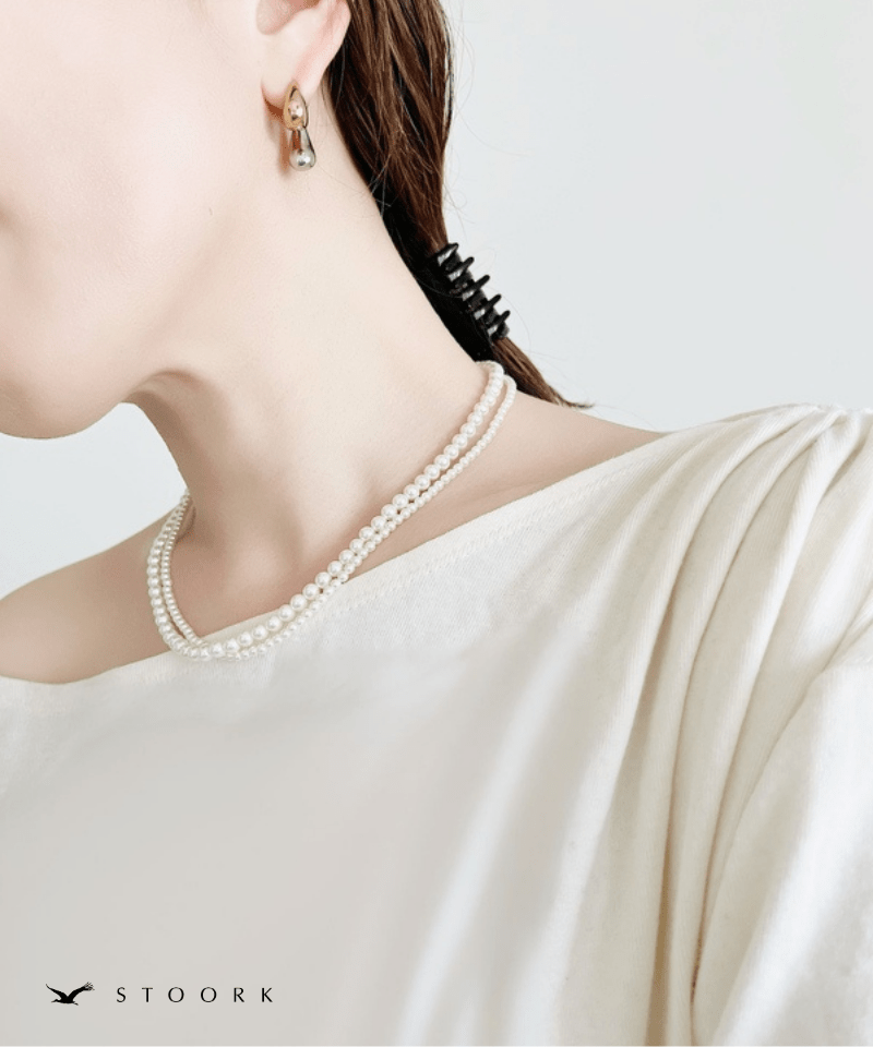 Double Layer Pearl Necklace - stoork