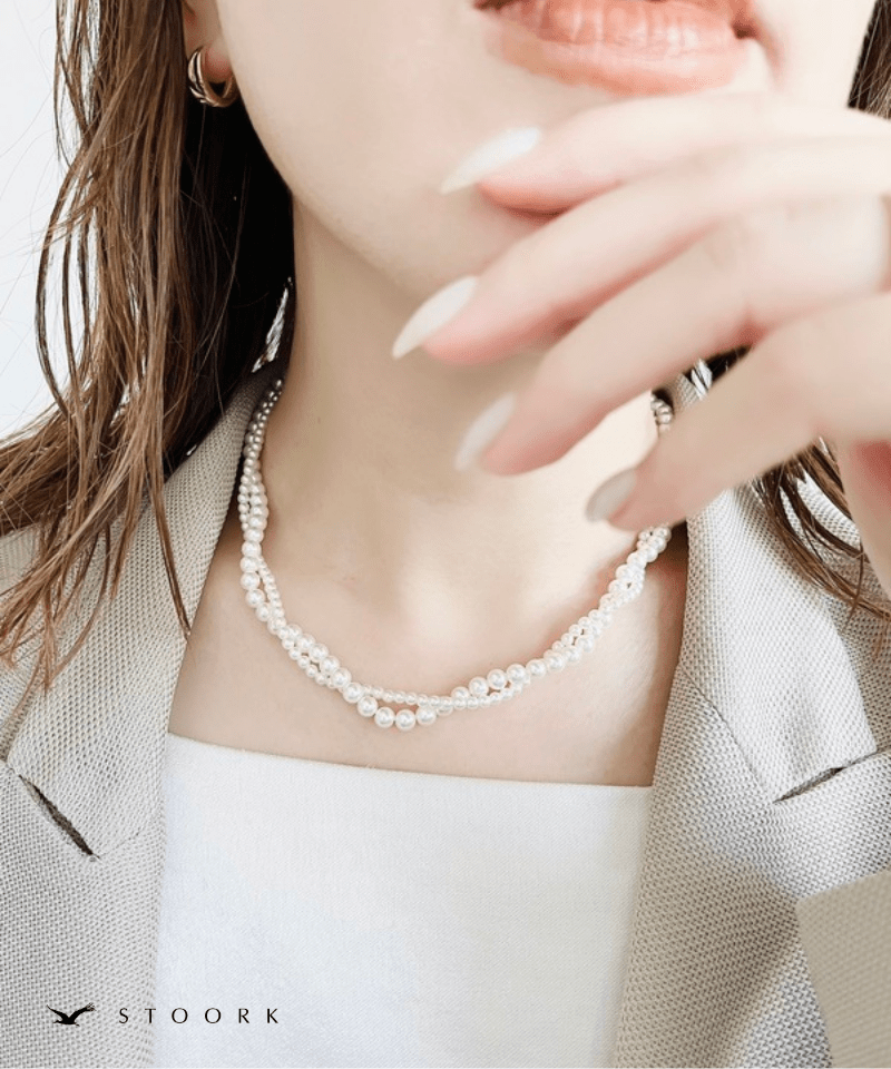 Double Layer Pearl Necklace - stoork