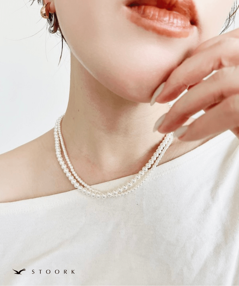 Double Layer Pearl Necklace - stoork