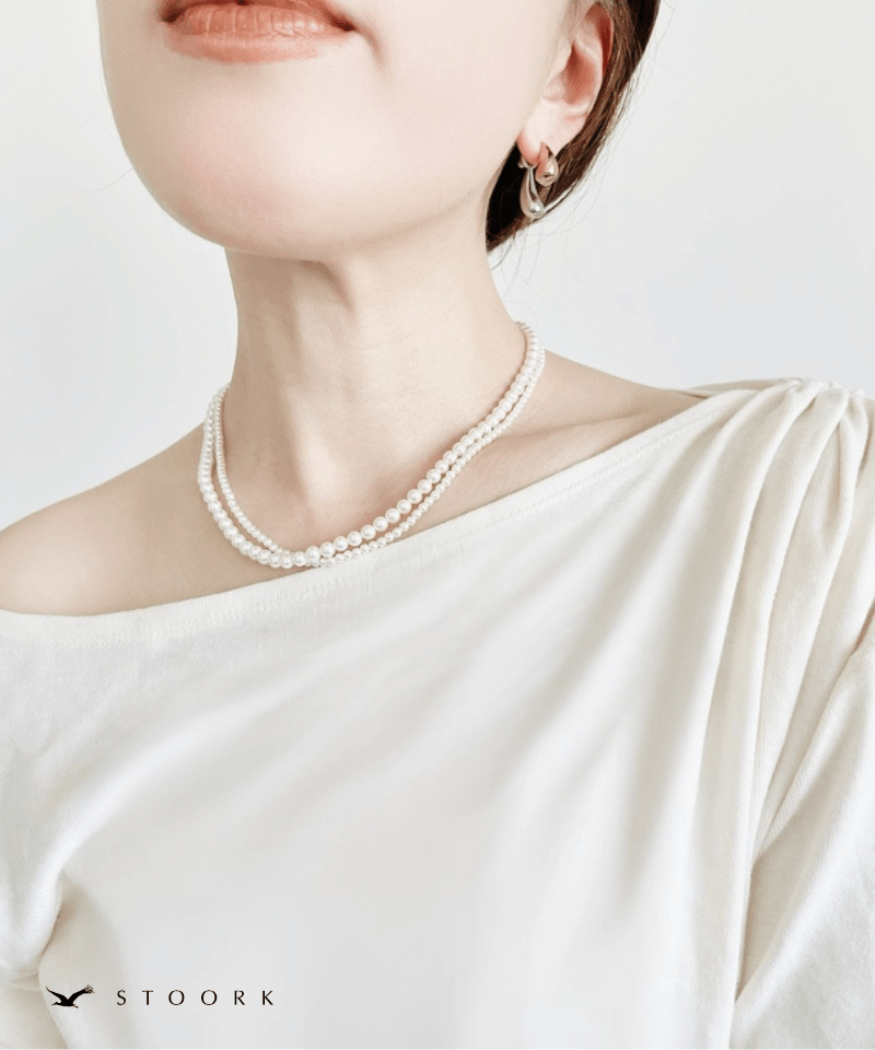 Double Layer Pearl Necklace - stoork