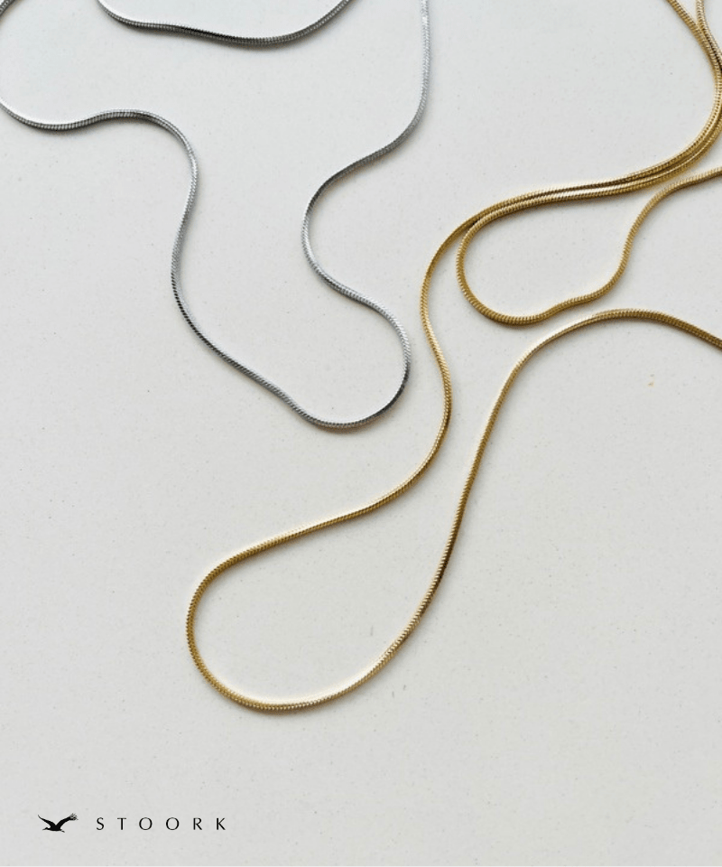 Double Layer Snake Chain Necklace - stoork