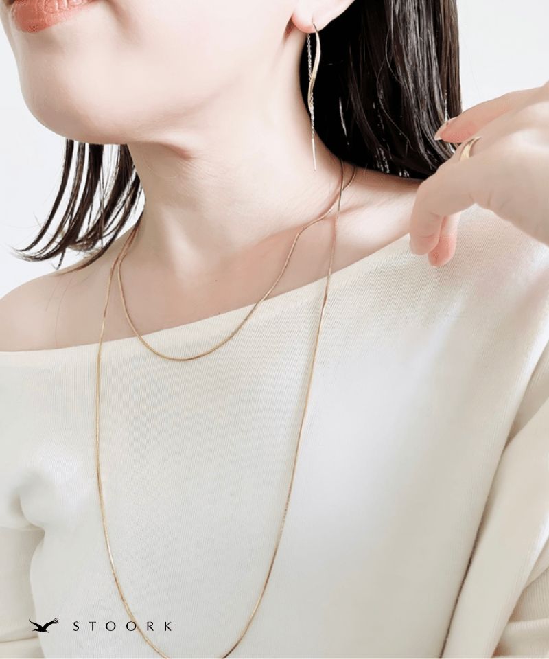 Double Layer Snake Chain Necklace - stoork