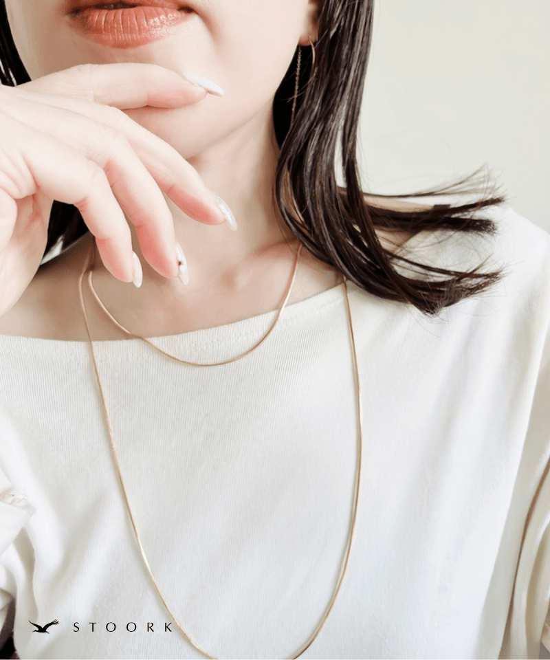 Double Layer Snake Chain Necklace - stoork