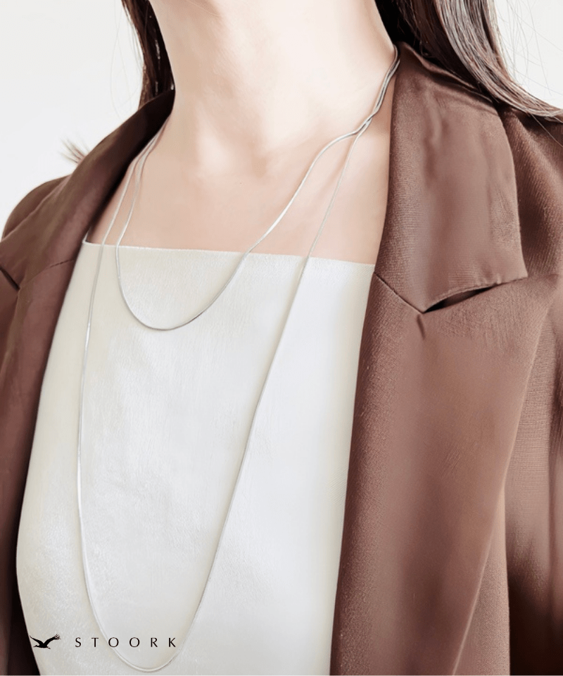 Double Layer Snake Chain Necklace - stoork
