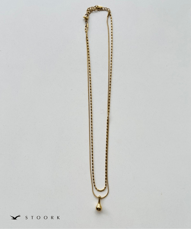Double Line Drop Necklace - stoork