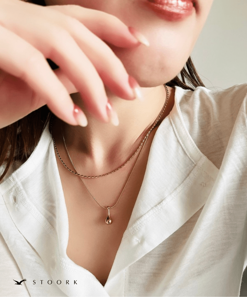 Double Line Drop Necklace - stoork