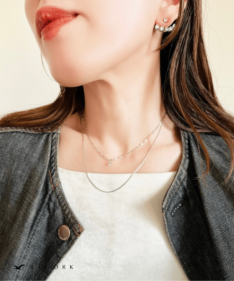 Double Row Zircon Necklace - stoork