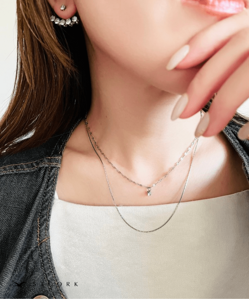 Double Row Zircon Necklace - stoork