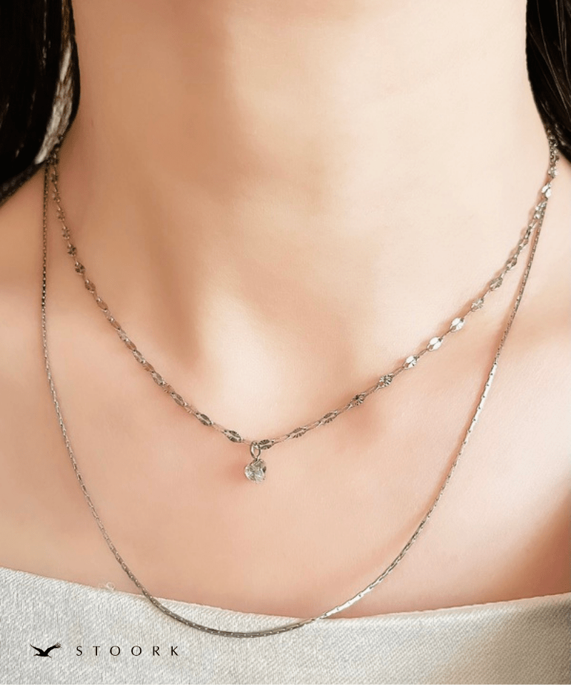 Double Row Zircon Necklace - stoork