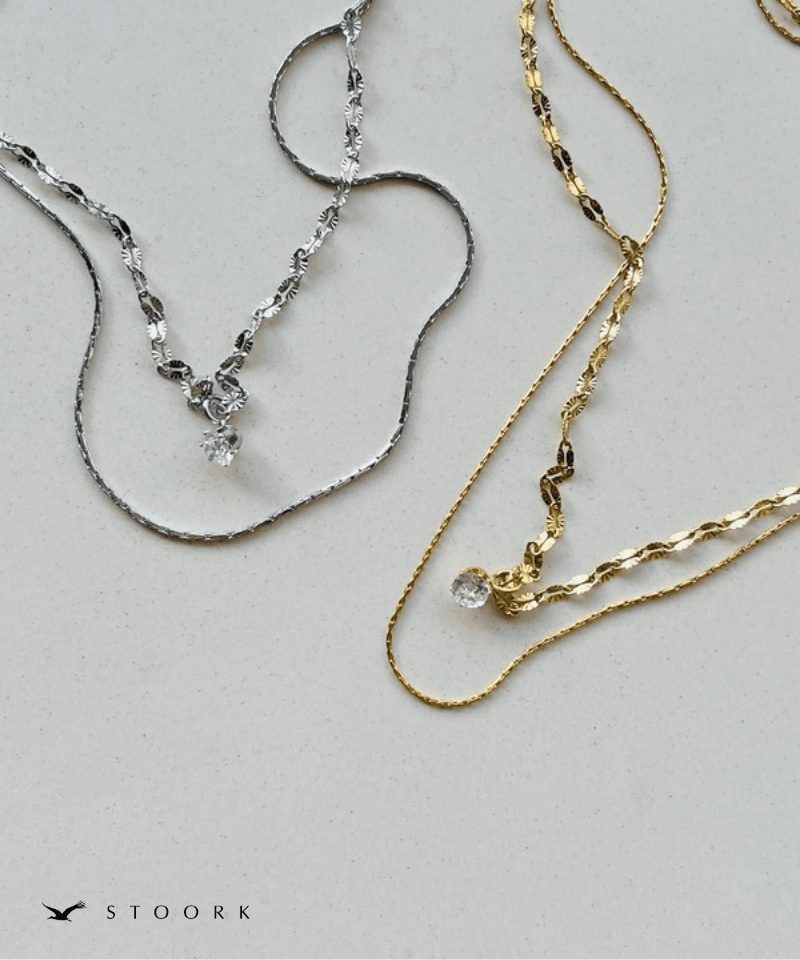 Double Row Zircon Necklace - stoork