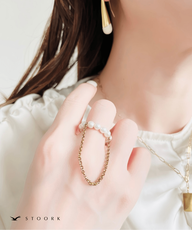 Drape Pearl Ring - stoork