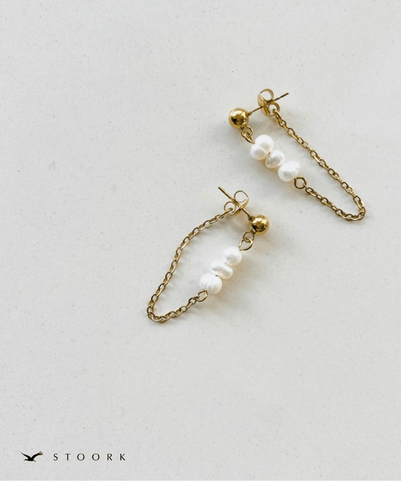 Drop Pearl Chain Pierce - stoork