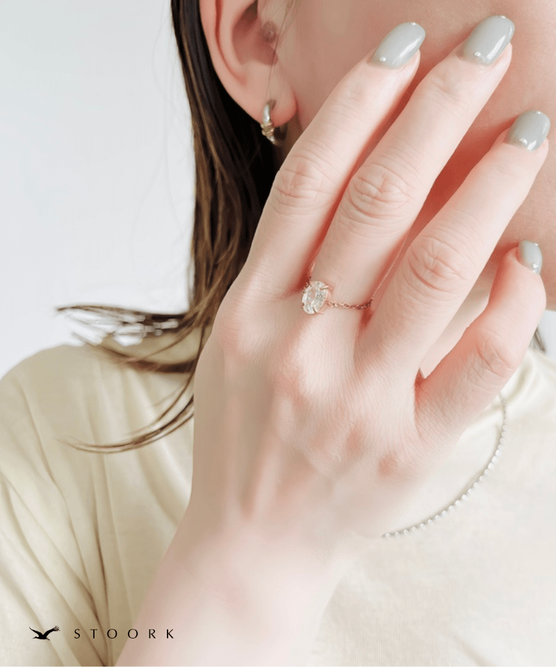 Drop Stone Chain Ring - stoork
