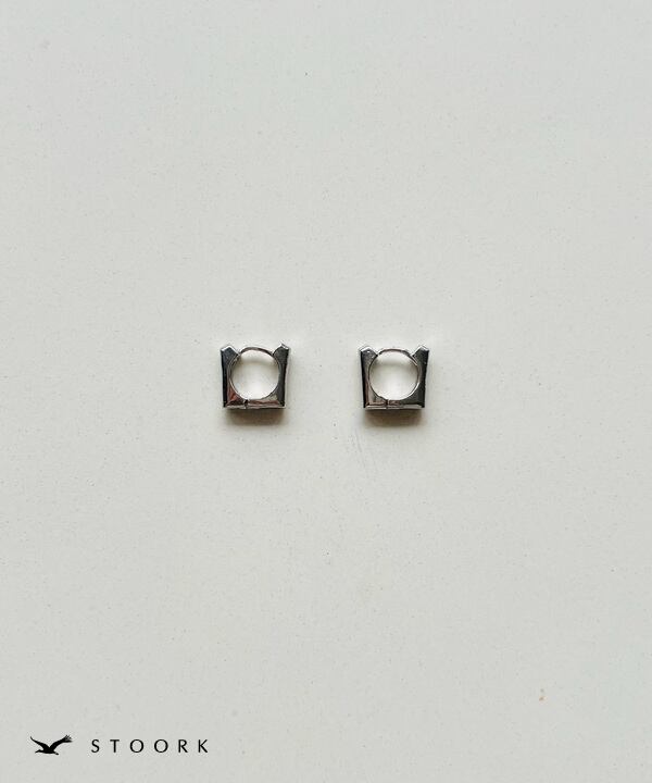 s925 Square Hoop Pierce