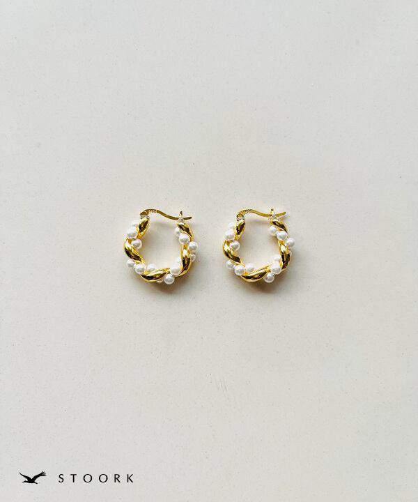 【再入荷】s925 Twist Pearl Pierce