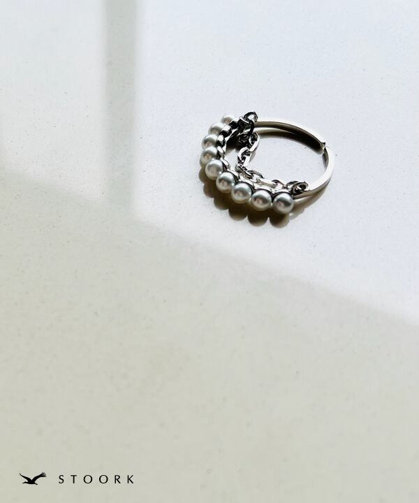 【再入荷】s925 Pearl Chain Ring