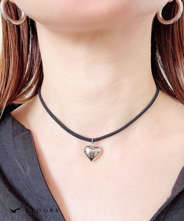 【再入荷】s925 Heart Choker