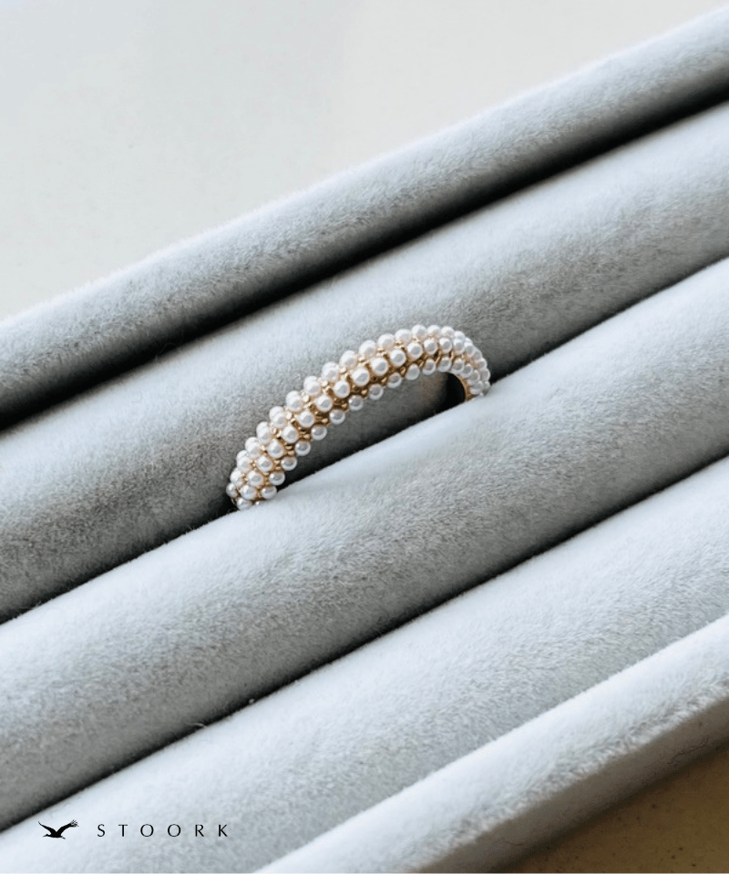 Half Pearl Fat Ring - stoork