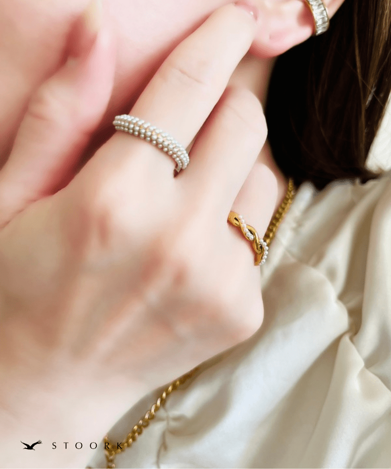 Half Pearl Fat Ring - stoork