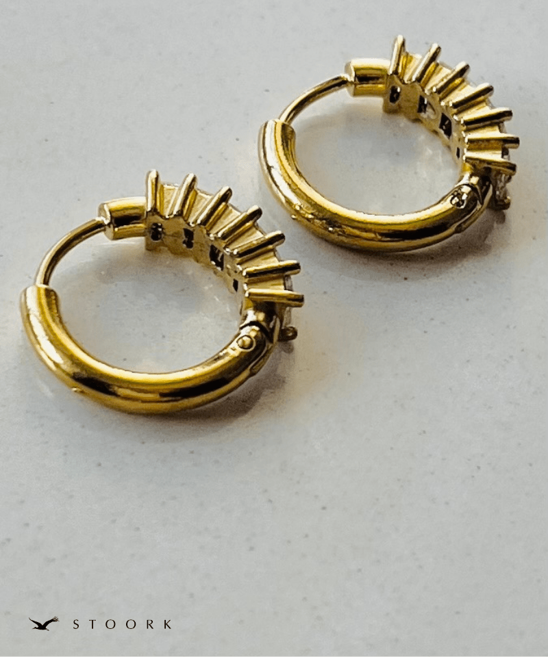 Half Zirconia Hoop Pierce - stoork