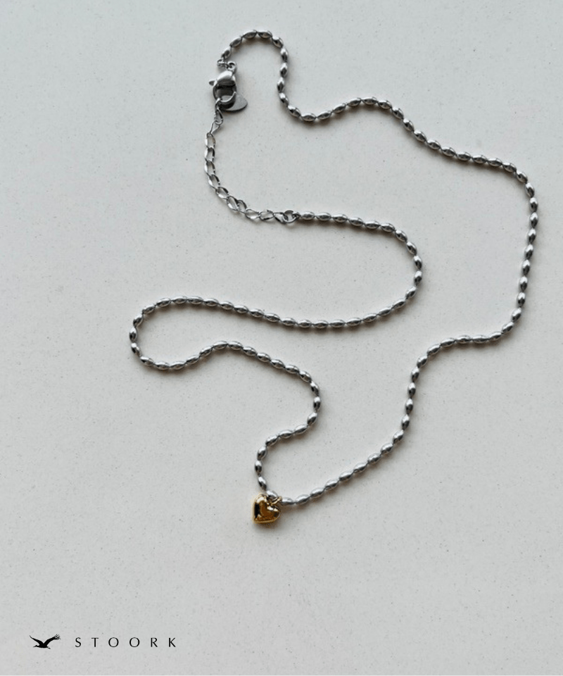 Heart Ball Chain Necklace - stoork