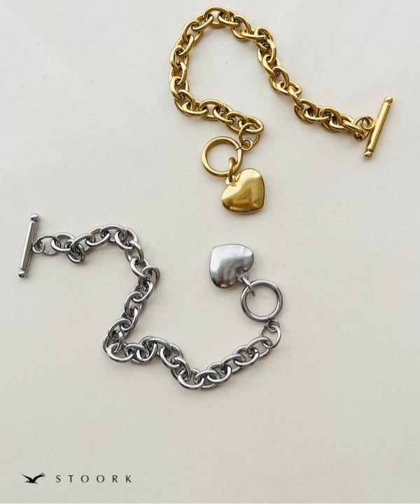 【再入荷】Heart Chain Bracelet - stoork