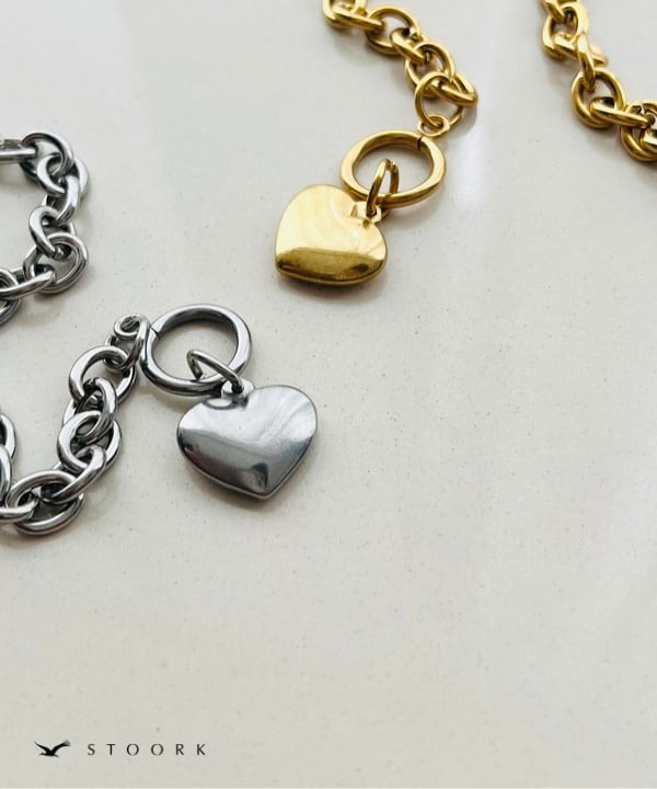 【再入荷】Heart Chain Bracelet - stoork
