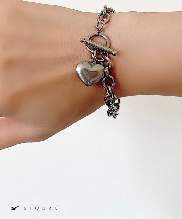 【再入荷】Heart Chain Bracelet - stoork