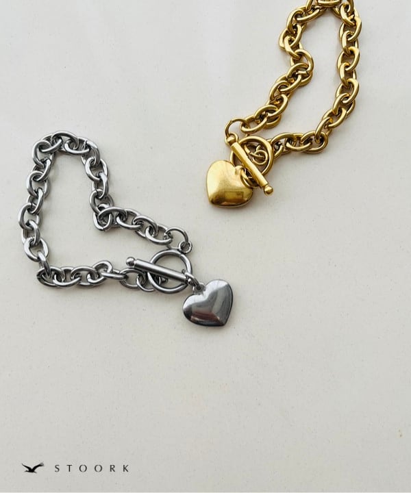 【再入荷】Heart Chain Bracelet - stoork